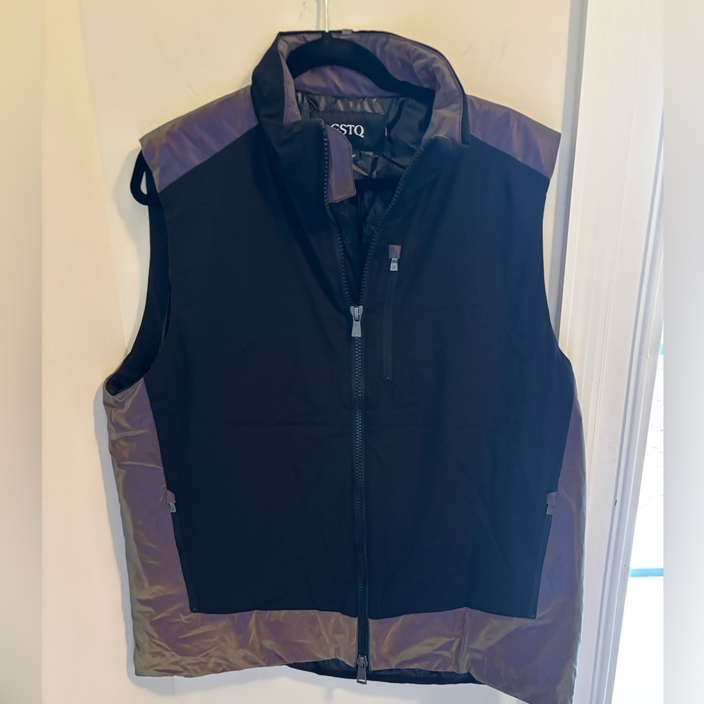 GSTQ Men’s Black Reflective Vest Size Large NWT